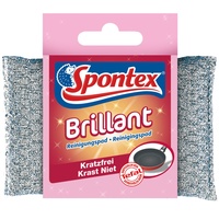 Spontex Brillant - Reinigungspad für empfindliche Oberflächen, kratzfrei und extrem lange haltbar, farblich sortiert , 1 Stück (1er Pack)