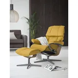 Stressless Stressless® Relaxsessel »Reno«, mit Cross Base, Größe S, M & L, Holzakzent Eiche, gelb