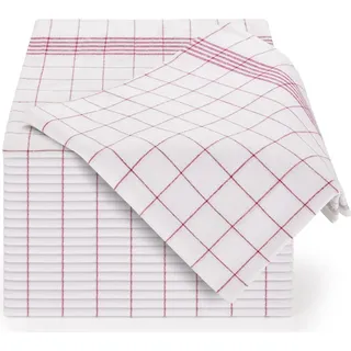 Blumtal Premium Geschirrtücher 10er Set 50x70cm - Küchentücher Baumwolle - OEKO-TEX zertifizierte Geschirrhandtücher - Abtrockentücher Küche - Geschirrtücher rot - waschbar bis 95°C - Handtücher Küche