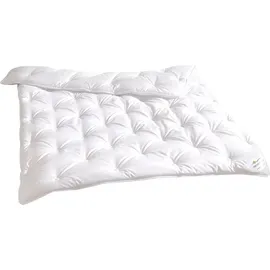 Traumschlaf Faserdecke Down Touch Pure leicht mit Baumwollbezug, Füllung: 100% Polyester 240x220 cm - weiß