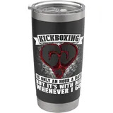 Kickboxing Is Only An Hour A Day Kickboxer Love Kickboxen Doppelwandiger Edelstahl-Thermobecher