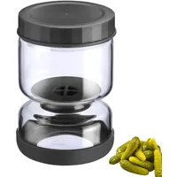 Westmark Abtropfglas mit Zwei-Kammer-System, auslaufsicher, 21402260 – Multifunktionales Einlegeglas