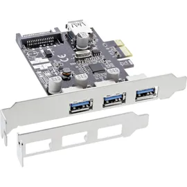 InLine Schnittstellenkarte, 3x+1x USB 3.0, PCIe, mit SATA Strom + LP-Slotblech