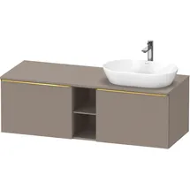 Duravit D-Neo Konsolenwaschtischunterbau wandhängend Basalt Matt 1400x550x459 mm - DE4950R34430000 DE4950R34430000