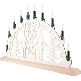 Narva Schwibbogenkette mit 10 Kleinschaftkerzen von NARVA Lichterketten - Weiß/Grün