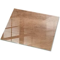 Tulup Tischplatte Braun, Glas 80x60x0.4 cm Esszimmer, Tische, Esstische,