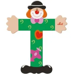 SEVI 81756 Holzbuchstabe T Clown 10 cm