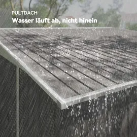 Outsunny Gerätehaus Stah 2,8 x 3,4 m Grau