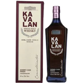 Kavalan Sherry Cask Finish Single Malt Whisky 40% vol 0,7 l Geschenkbox