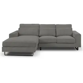 xonox Eckcouch Polyester L-Form 3-Sitzer Grau