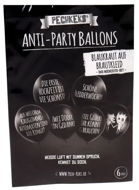 Pechkeks Anti-Party-Ballons ""Blaukraut auf Brautkleid""