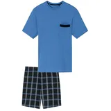SCHIESSER »"Comfort Nightwear"«, Shorty, Brusttasche, Baumwolle, für Herren, 899 atlantikblau, 52