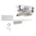 SOTech Wandregal HOVER-I 35 x 13 x 7,8 cm Weiß