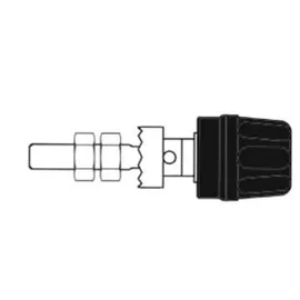 Hirschmann Polklemme Mit Krallenrand 4 mm - Schwarz (pk 10 A)
