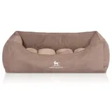 Knuffelwuff orthopädisches Hundebett mit Fächer-Wendekissen Baltimore beige M-L