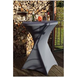Baumarktplus Stehtischhusse Stretch anthrazit Partytisch Bistrotisch 80cm