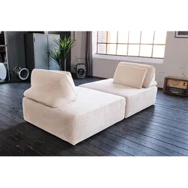 KAWOLA Couch Cord 2-Sitzer Cremeweiß