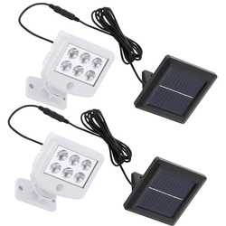 Solarlampen für Außen mit Bewegungsmelder Solar Lampen Außenbereich Garten, LED Tageslichtweiß,  H 12,8 cm, 2er Set
