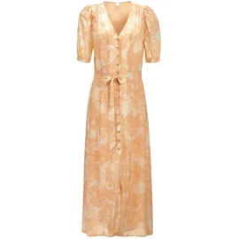 Madeleine Maxikleid Durchgeknöpftes Sommerkleid mit floralem Print Rot 40