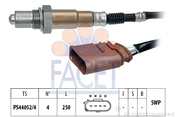 FACET Lambdasonde  für SKODA VW SEAT 03D906265A 10.7595