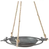 Boltze Vogeltränke Jackson Ø25 x 4 cm Grau