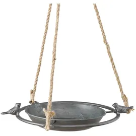 Boltze Vogeltränke Jackson Ø25 x 4 cm Grau