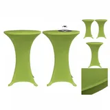 vidaXL Stretch Tischhusse 2 Stk 80 cm Grün - Grün