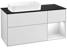 V&B Waschtischunterschrank Wandbeleuchtung Finion 120x60 cm, Reg re wh. m Lac, wh. m Lac