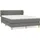 vidaXL Boxspringbett mit Matratze Dunkelgrau 140x200 cm Stoff