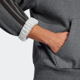 adidas Essentials 3-STREIFEN Hoodie dark grey heather-black S