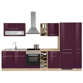 kochstation Küchenzeile KS-Eton 330 cm lila