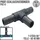 DeinSchlauch24 T-Stück 40 mm PVC grau