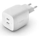 Belkin BoostCharge Pro USB-C-GaN-Ladegerät mit zwei Anschlüssen und PPS weiß,