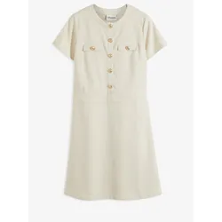 bonprix Kurzes Kleid mit leicht ausgestelltem Rockteil, beige, 46