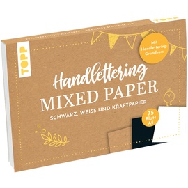 Frech Handlettering Mixed Paper Block - Schwarz, Weiß, Kraftpapier - A5