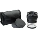 Ideal Tek M12071 Handlupe mit Messskala Vergrößerungsfaktor: 7 x Linsengröße: (Ø) 25 mm Schwarz