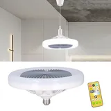 Geschlossener Deckenventilator Mit Beleuchtung, 30 W E27 Led-lüfterleuchte, 85–265 V, Deckenventilator Mit Beleuchtung Und Fernbedienung, Kleiner Deckenventilator