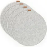 MIQIO Sitzkissen 35 x 35 x 2 cm grau 4-tlg.