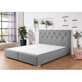 Home Affaire Boxbett HOME AFFAIRE "Tynan", grau, B:194cm L:210cm, Komplettbetten, Boxspringbett, wahlweise mit Bettkasten, in H2, H3 & H4 erhältilich