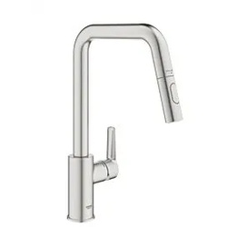 Grohe Start Küchenarmatur 30631DC0 supersteel, hoher Auslauf, Dual Spülbrause
