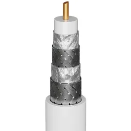 goobay 70325 TV-Antennenkabel, Koax-Buchse auf Koax-Stecker, 4-fach geschirmt, 135 dB typ, 4x m,