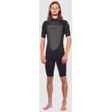 O'Neill Wetsuits Men's Reactor-2 2mm Back Zip Spring Wetsuit, Black/Black, XL