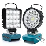 JOYOLEDER Arbeitsleuchte Akku LED Arbeitsleuchte Für Makita 18v - 34/36W Led Baustrahler, 36W, Akku lampe, Tragbarer LED Strahler Akku Scheinwerfer, Flutlichter Baustellen Lampe