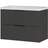 Germania Waschtisch GERMANIA "Crandon", graphit, graphit, B:81cm H:65cm T:47cm, Spanplatte, Waschtische, Waschtisch