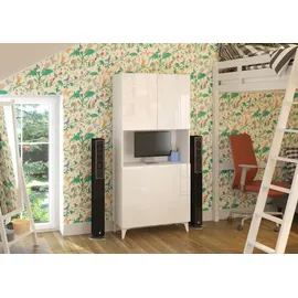 BIM Furniture Megan 1 Klapptisch 0 x 0 cm Weiß Matt/Weiß Glanz