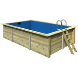 Karibu Rechteck Pool 3 naturbelassen 530 x 124 x 353 cm
