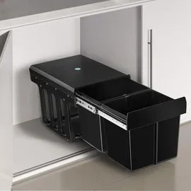 Tectake Abfalleimer 30 l Schwarz