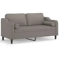 VidaXL 2-Sitzer-Sofa mit Zierkissen Taupe 140 cm Stoff