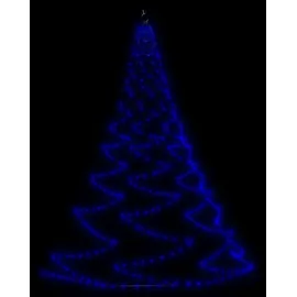 vidaXL LED-Wandbaum mit Metallhaken 260 LED Blau 3 m