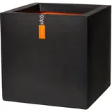 Capi Europe Capi Pflanztopf Smooth viereckig 50 cm x 50 cm x 50 cm Schwarz